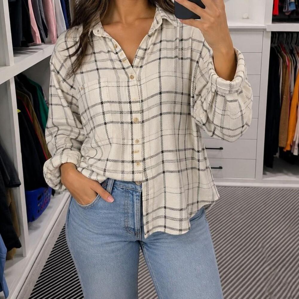 Unisex lee riders whiteblack plaid